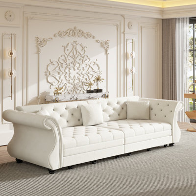Canapé-lit escamotable 97,6 po Chesterfield Upholstery