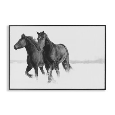 Chevaux d'hiver au galop, estampe numérique, conception par Amy Carroll