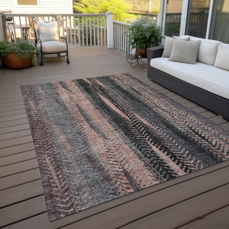 Alta Washable Abstract Indoor / Outdoor Rug, Rectangle 10' x 14'