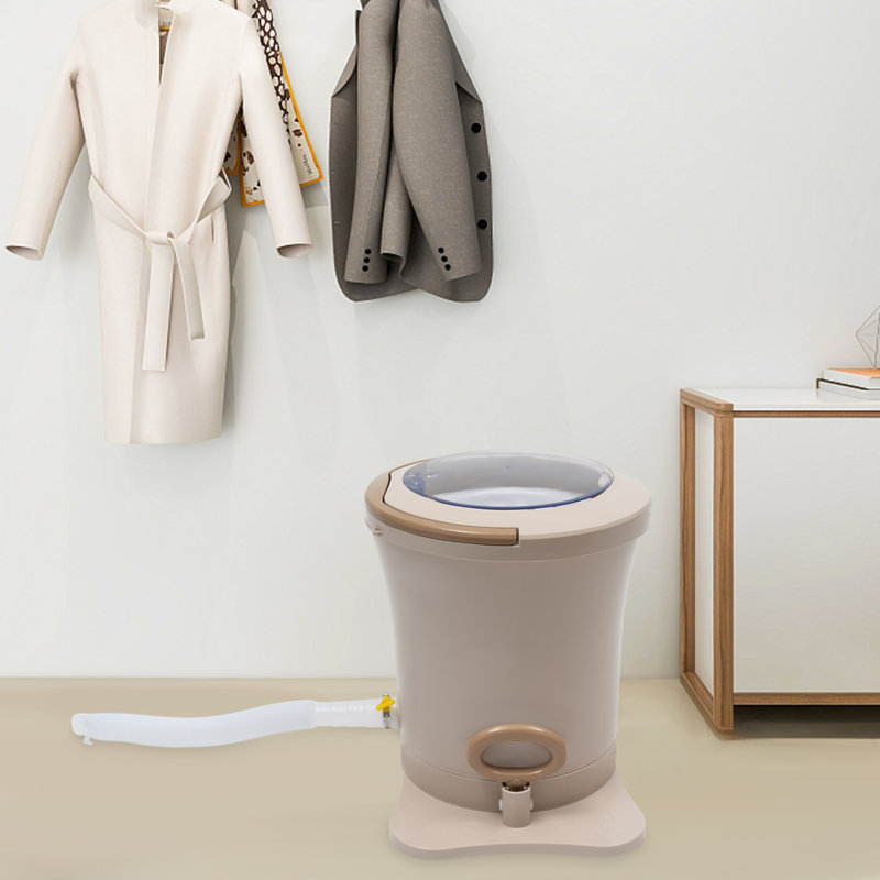 YYBSH 2.4 Cubic Feet cu. ft. Portable Dryer in Apricot Colour, Beige