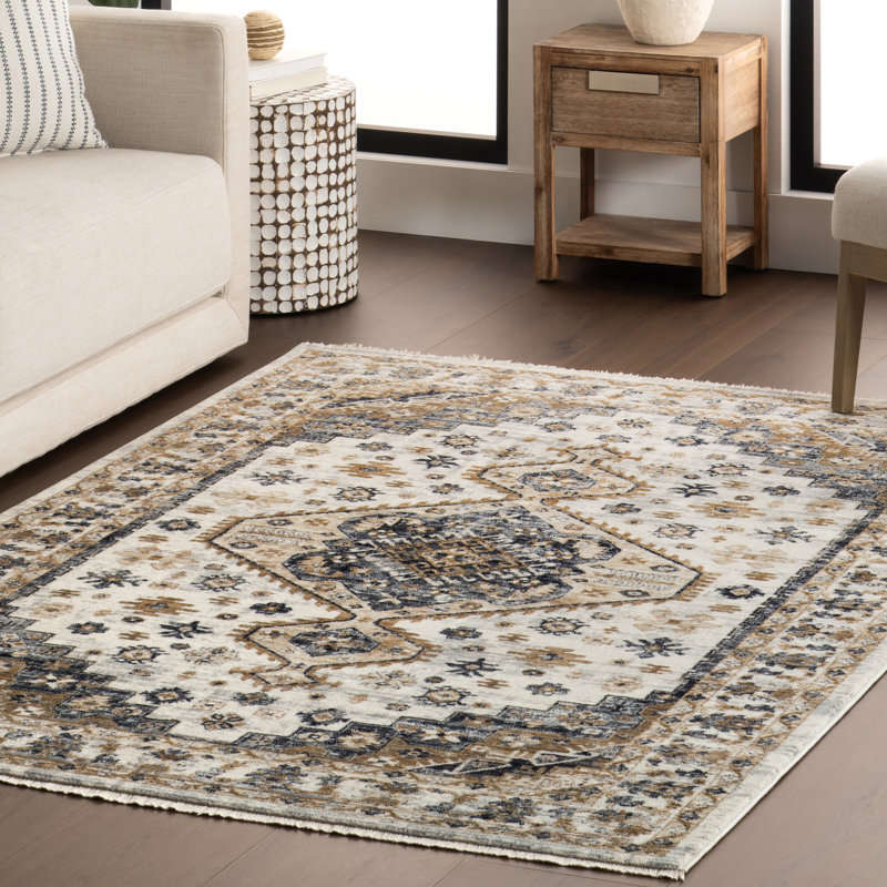 Tapis persan à médaillon Lakelynn, Rectangle 5' x 7' 10"