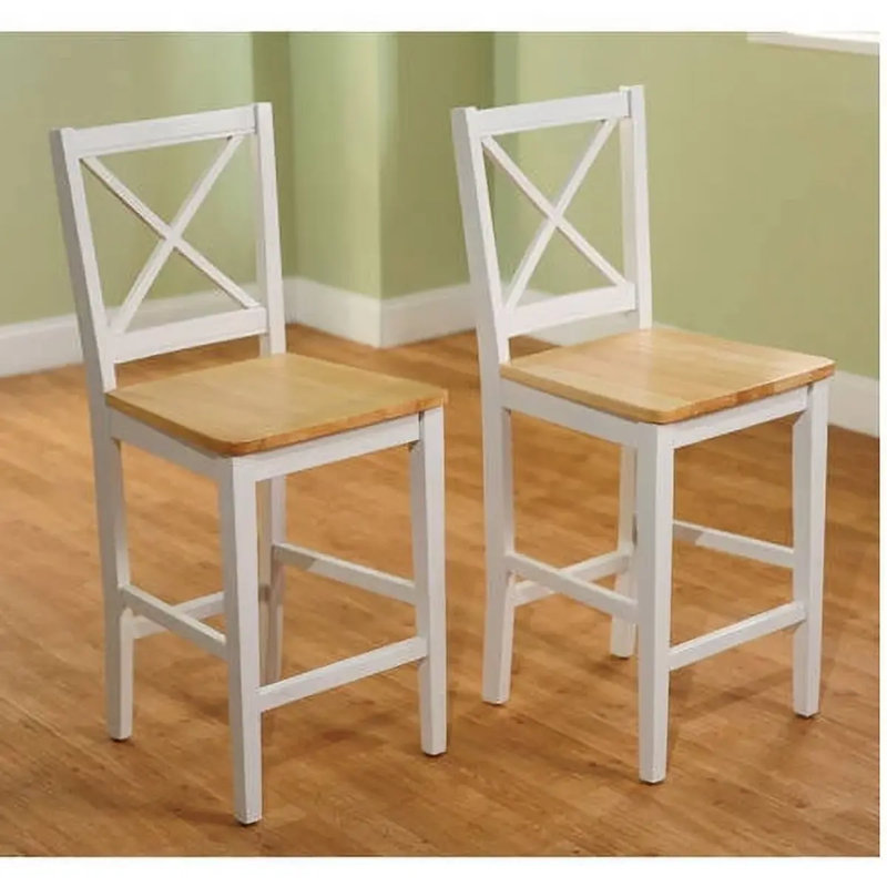 Counter Stool with Solid Wood Frame