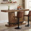 Table de bar 62,99 ", table de salle à manger rectangulaire à hauteur de comptoir avec repose-pieds en métal pour pub, bistro, cuisine et salle à manger