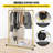 Zoba 47.2'' Rolling Industrial Pipe Clothing Rack