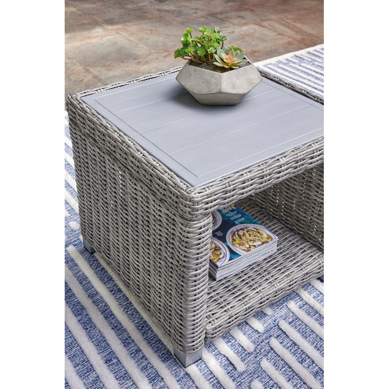 Lylou Square Wicker/Rattan Outdoor Side Table