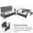 4-Person Versatile Rectangle Wicker Outdoor Patio Dining Set With Cushions-706604912