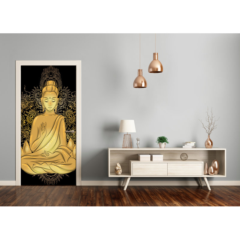 Buddha Mandala Door Decal