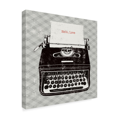 « rétro analog machine à écrire », reproduction d’impression sur toile tendue