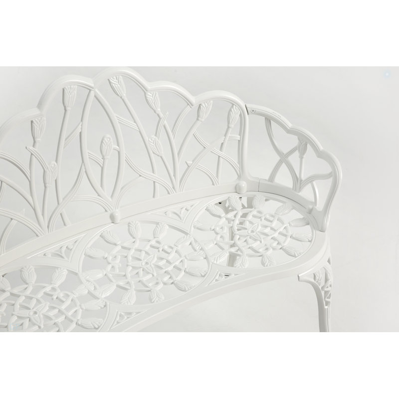 Banc en fonte d'aluminium, Blanc