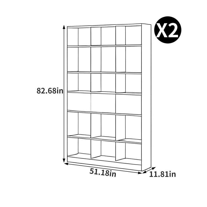 Simple style solid wood bookcase