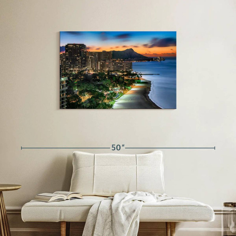 Gillard Waikiki Coast Sundown, H 24 po x l 36 po