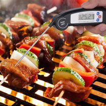 Stainless Bimetal Roasted Instant Read BBQ Thermometer With Blue Color  Housing