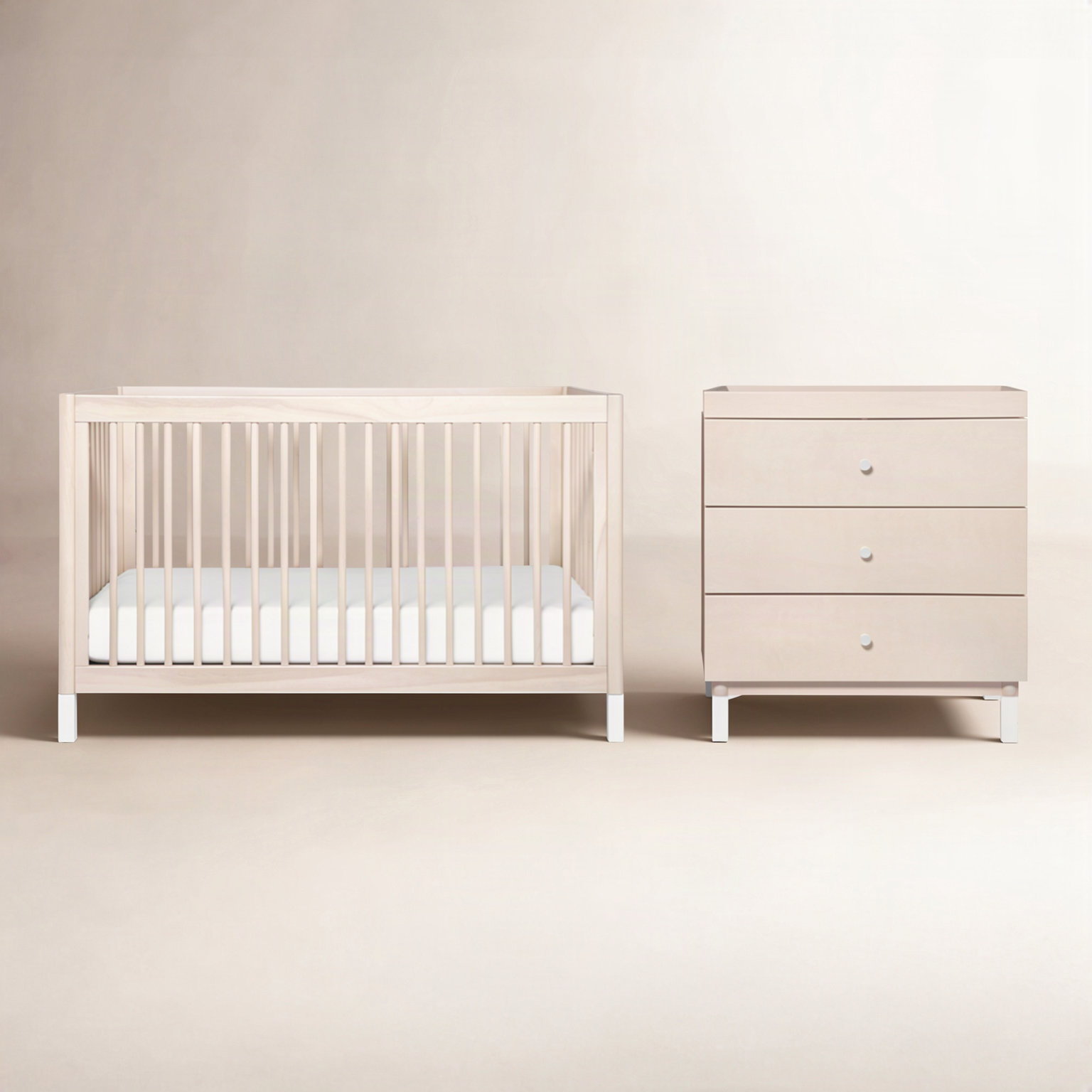 Gelato 2-Piece Nursery Furniture Set, Washed Natural