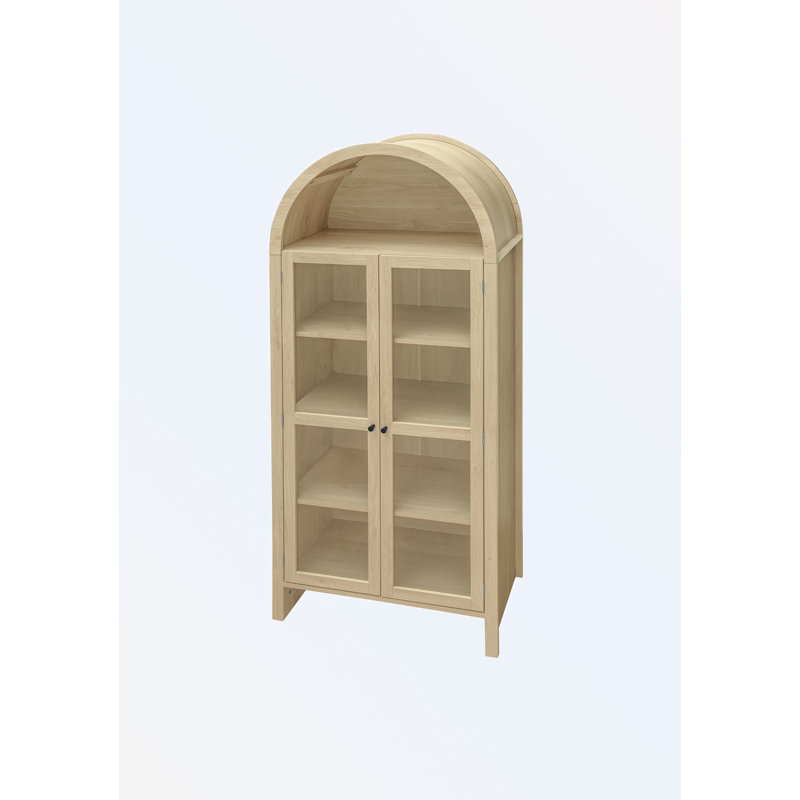 Grand buffet de rangement arqué avec tablettes réglables