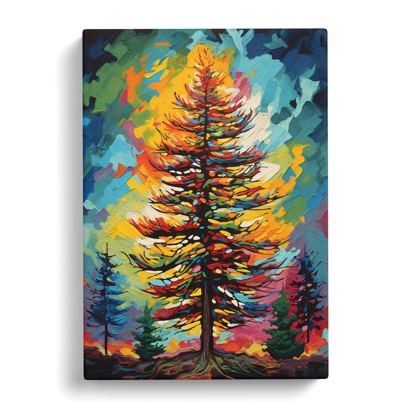 Pine Tree Pop Art No.2 - Wrapped Canvas, 60cm H x 40cm W x 3cm D