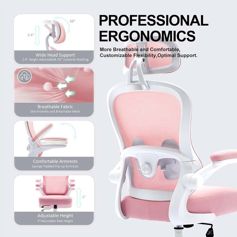 Game Chairs,Ultra Thick Game Chairs With Adjustable Lumbar Support And Headrest,Spring Cushion,Rocking Function,Flip-Up Arms