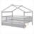 Classic Gray Solid Wood House-Shaped Full Size Platform Bed with Storage Drawers for Kids Bedroom-1775600468-1775600470