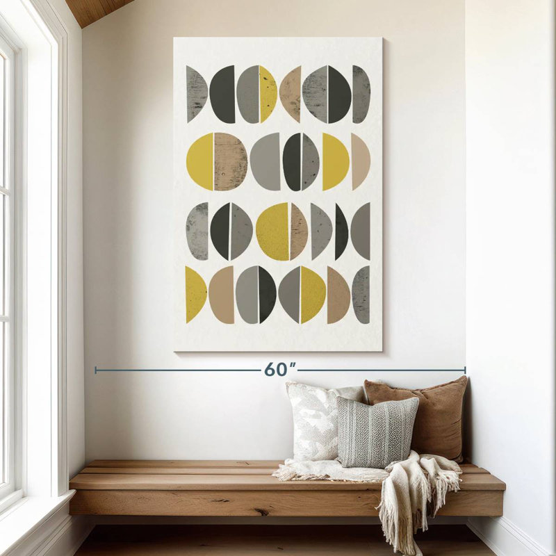 Avery Mid Century Abstract Circles VIII, 51" H x 34" W