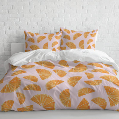 Summers Oranges 3- Piece Decorative Lightweight Comforter Set
