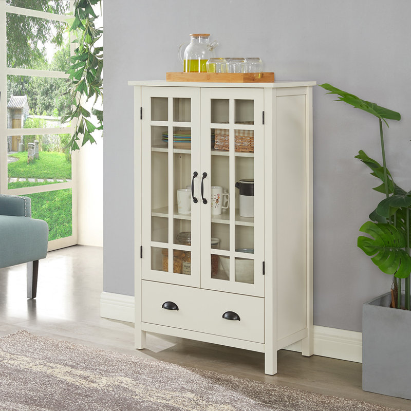 Muril Accent Cabinet , Antique Bronze, Gray
