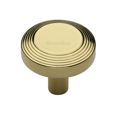 Heritage Brass Cabinet Knob Ridge Design