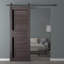 Esta Panelled Manufactured Wood and Glass Prefinished Barn Door with Installation Hardware Kit-66284277-66284279
