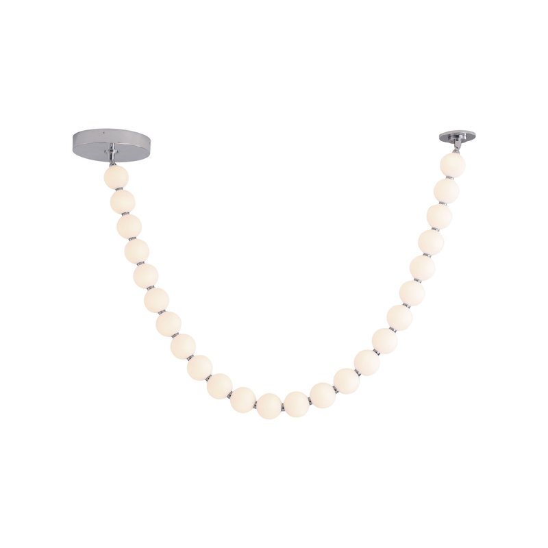 Luminaire suspendu chromé Akoya, H 83 po x l 3,25 po