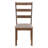 Daph Side Dining Chair Set Of 2, Ladder Back, Walnut Brown, Beige Polyester