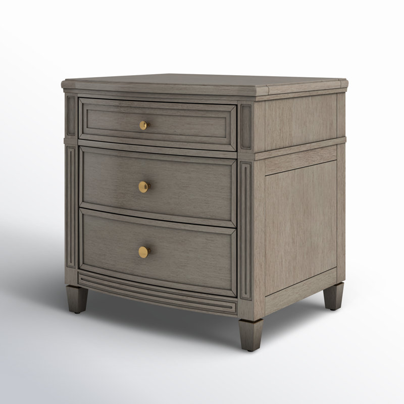 Jarboe 23.5'' W Solid Wood Nightstand, Gray Cashmere