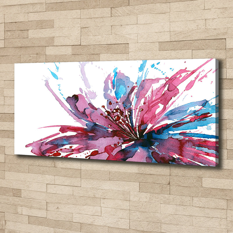 Abstract Flower - Print, Canvas, 50cm H x 125cm W x 2cm D