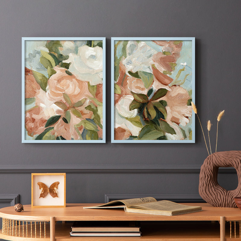Bouquet Scatter III - reproduction encadrée de qualité supérieure - prête à être accrochée - aucun clou requis - aucun clou requis