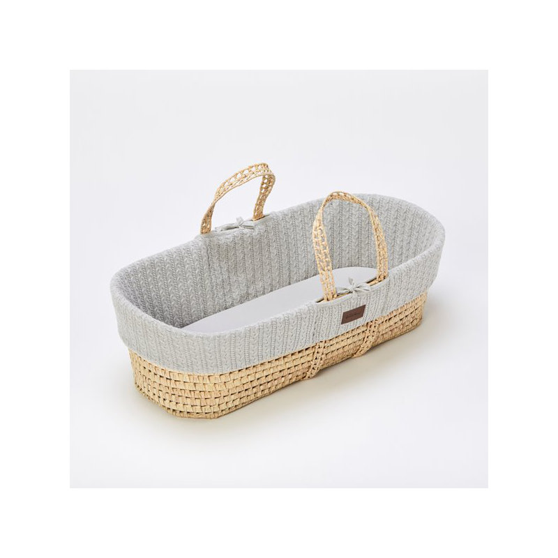 Moses Basket with Mattress, Grey