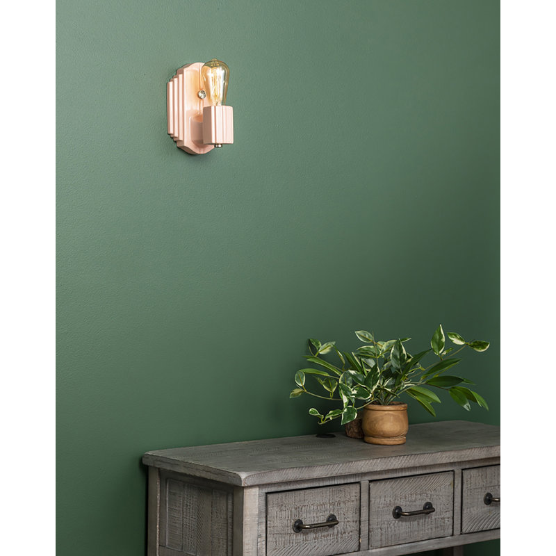 Applique murale articulée à 1 lumière Yassen, Blanc craquelé, Nickel brossé