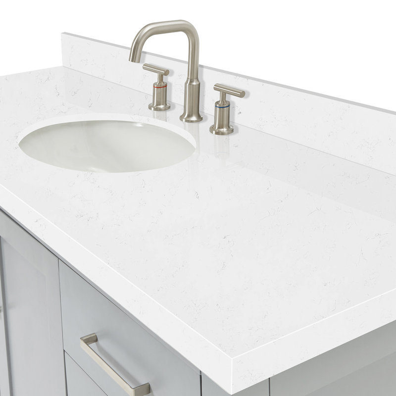 ARIEL Magnolia 54 Single Bathroom Vanity with Top, Oval, Gray