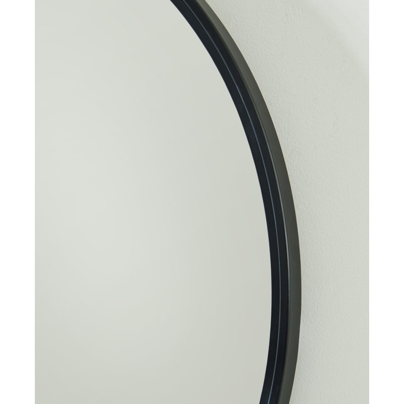 Chertsey Metal Flat Wall Mirror, Black
