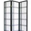 Cloison 70 "à 3 pièces, finition peinte en noir, bois de pin, offre une intimité élégante, pliable pour les grands espaces de séparation, peint, pin, améliore l'intimité et la décoration, gestion