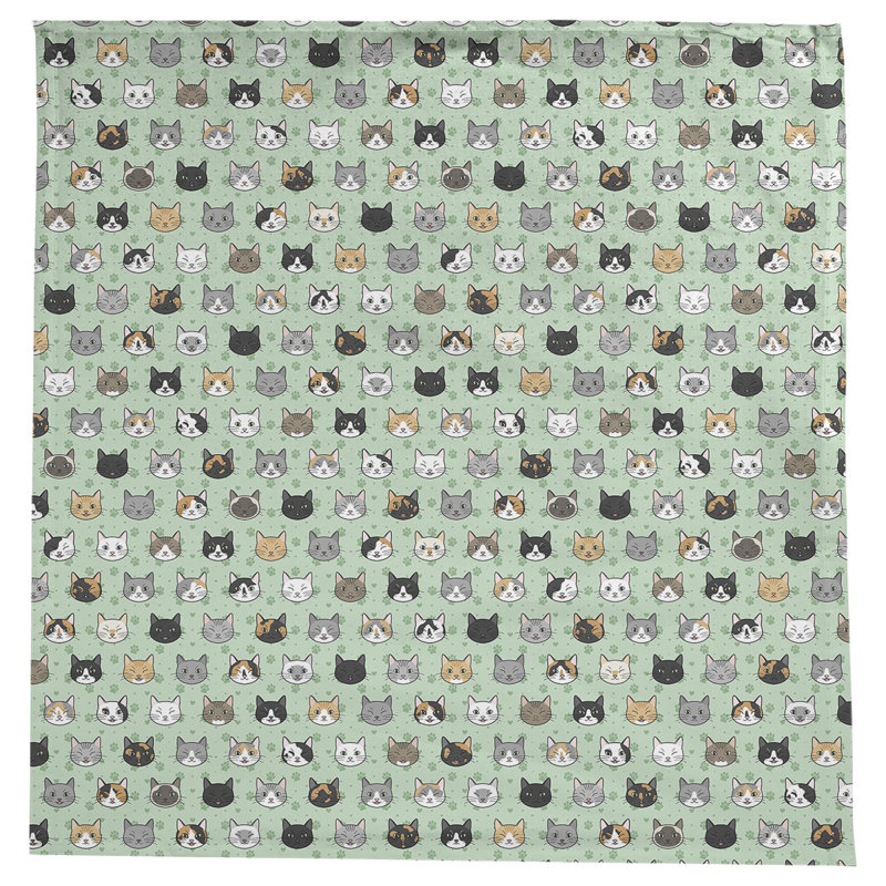 Nappe à motif chat kitty Avicia, Vert