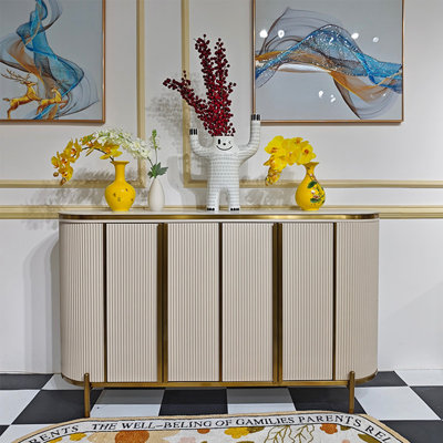 Luxury-Style Granite Wall-Mounted Entry Cabinet