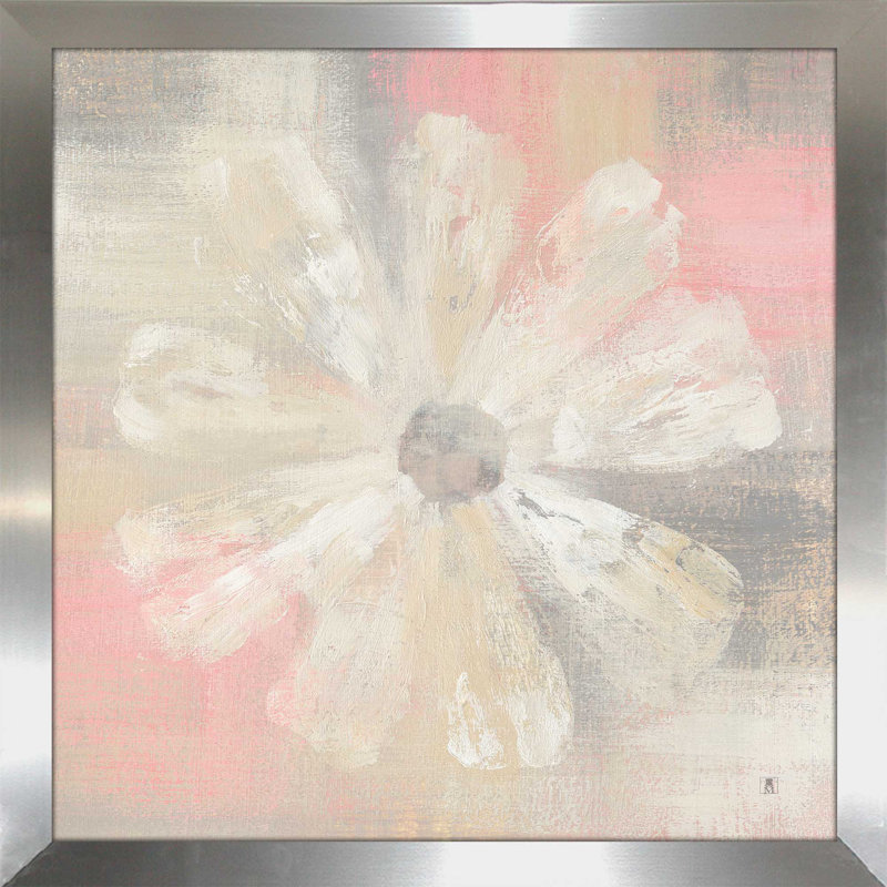 «Nimbus Bloom I», art encadré en acrylique, H 37,5 po x l 37,5 po x P 1 po, Encadrement argenté
