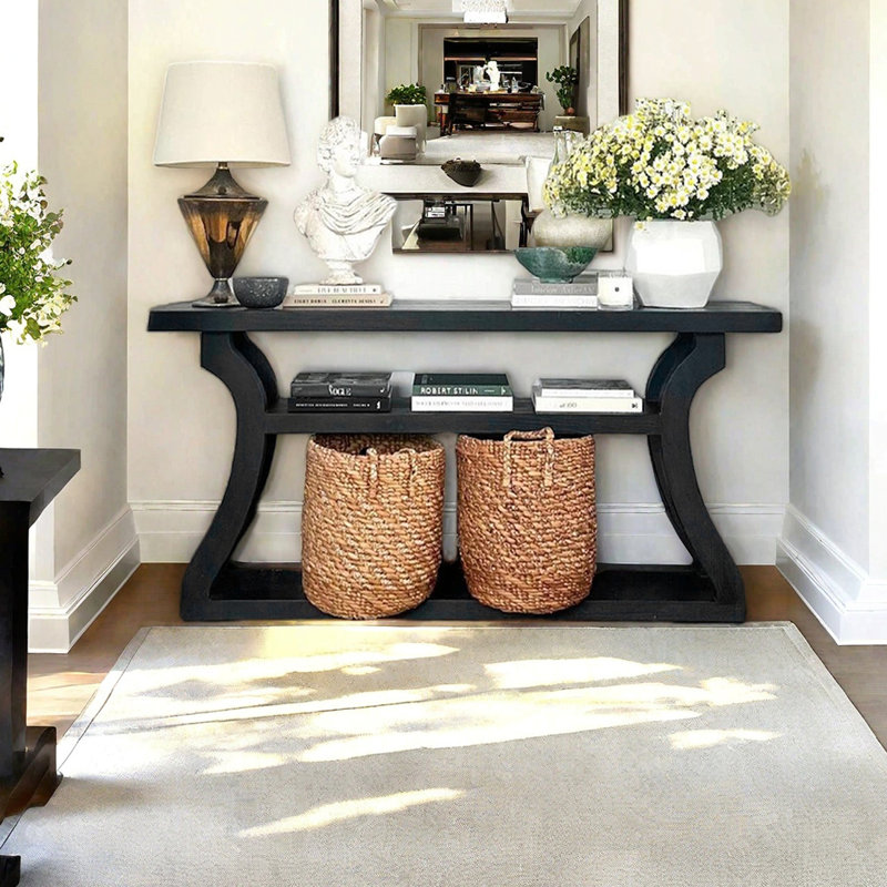 Console de style nordique moderne minimaliste, H 33,46 po x l 62,99 po x P 13,78 po