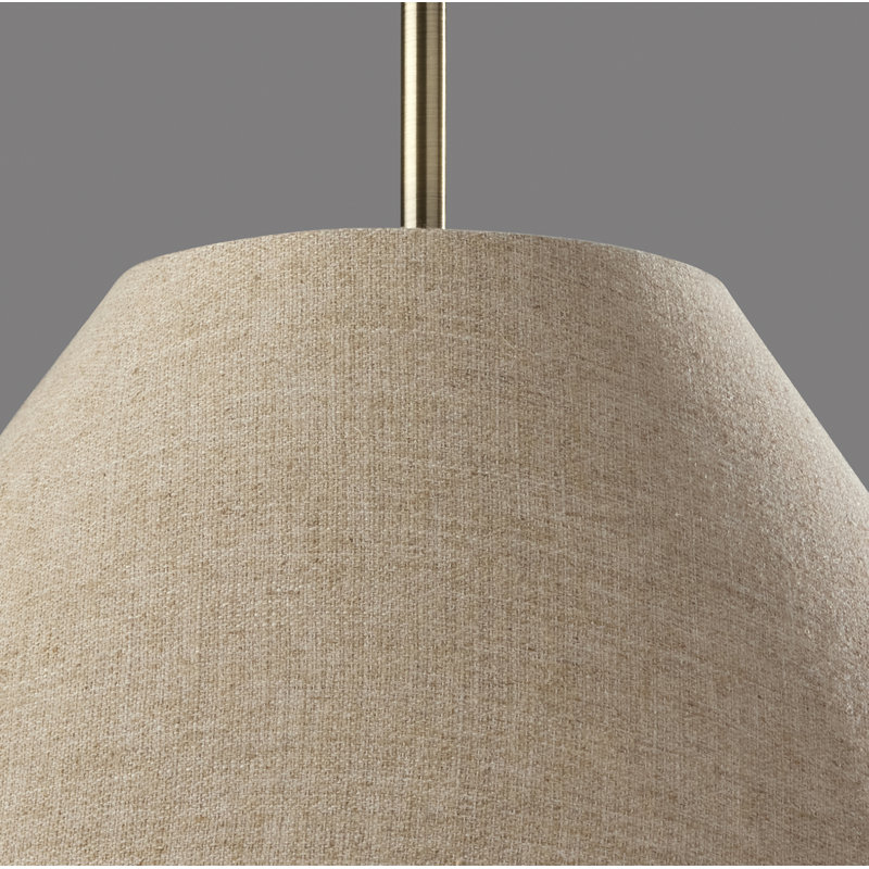 Finley 1-Light Adjustable Length Poly-Blend Single Pendant, Natural