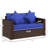 Patio Couch With Extra Cushioning For Added Comfort, 2 Outdoor Use, Porch, Backyard, Garden, Poolside, Dark Blue Enhanced Relaxation Ergonomic Support Whole Body, Patio, Comprehensive Comfort