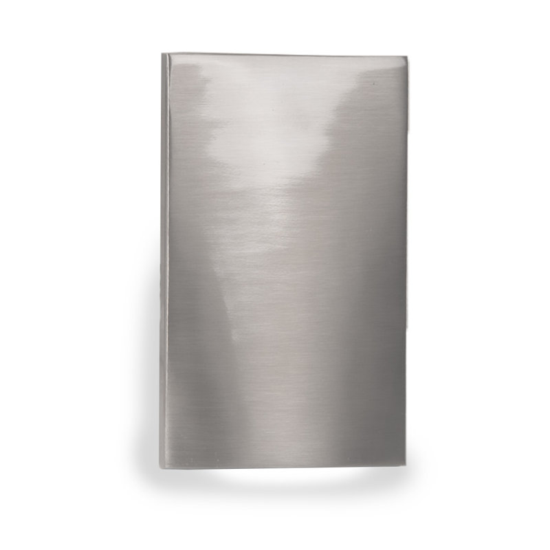 Luminaire de cloison à del d’extérieur, Diffuseur ambre, Nickel Brossé