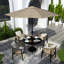 Parasol en fibre de verre 9 pi en aluminium noir 9 pi-1798107552