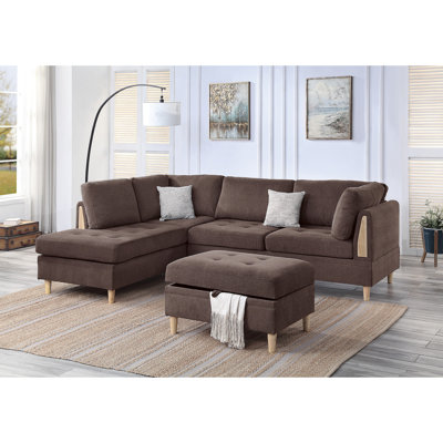 Ensemble de canapé modulaire réversible 3 pièces PCS