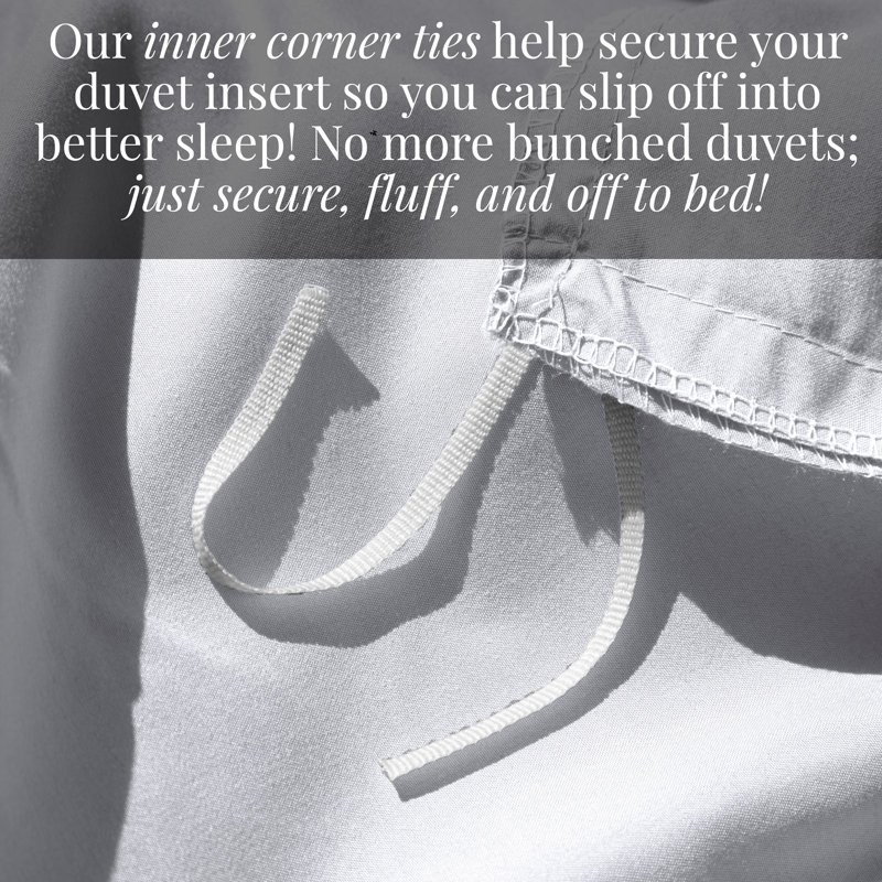 Vilano Springs ® Oversized Duvet Cover Set Microfiber with corner ties and zipper closure, Marsala