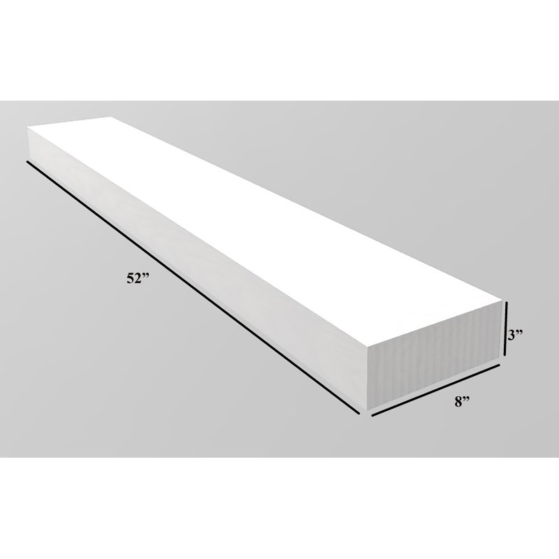 Tablette flottante Baxlee, gris, H 3 po x l 68 po x P 8 po