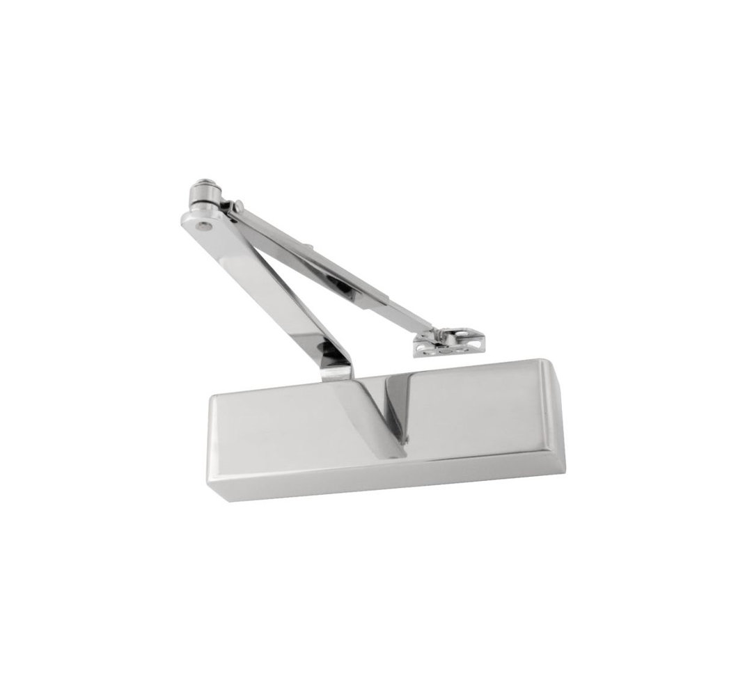 Overhead Door Closer Surface Mounted 101 Series Satin Nickel Fire Rated