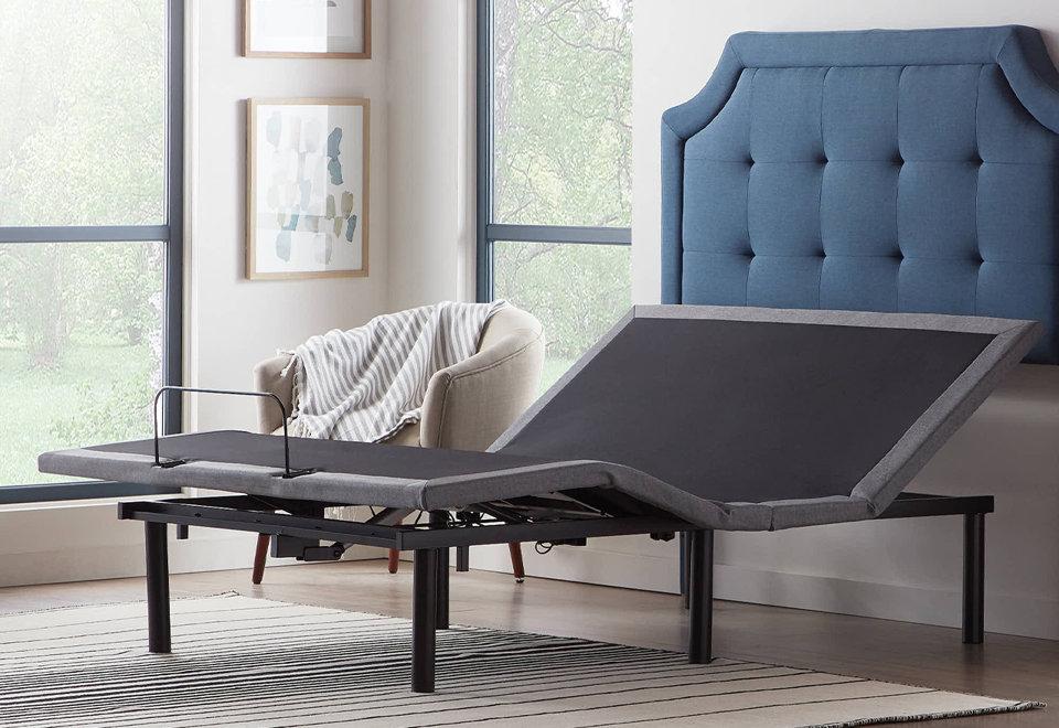 Lucid Deluxe Adjustable Bed with Wireless Remote