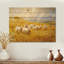 Golden Fields Of Sheep I - Impression sur bois de mouton - sur bois de pin naturel-1526321049
